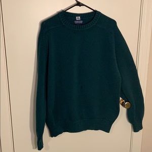 Green Lands End Sweater